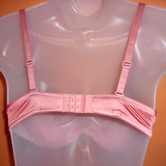 Youmita Old Rose Shiny Push-Up Plunge 34C Bra NWT - Picture 11 of 16